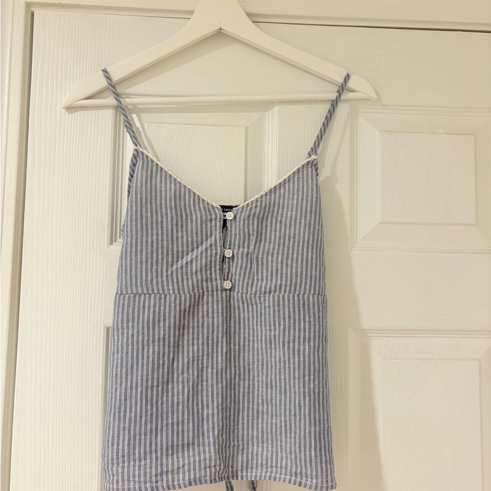 Brandy Melville Blue and White Striped Camisole